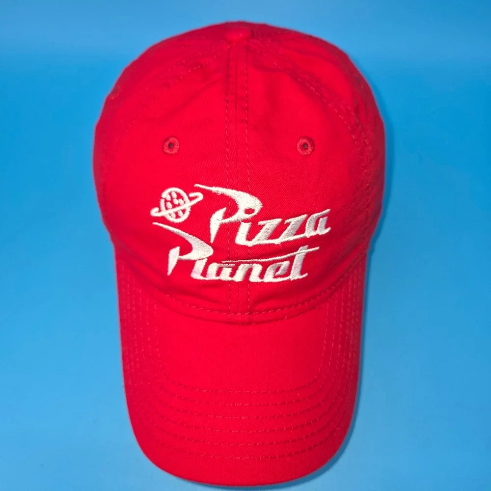 Toy Story Pizza‎ Planet Sportsman Disney Red Baseball Cap Adjustable Strap